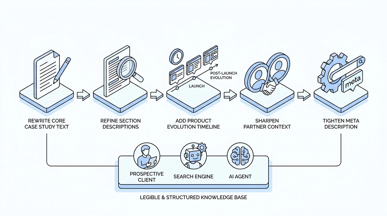 Moonion's deliberate, sequential portfolio refinement process.