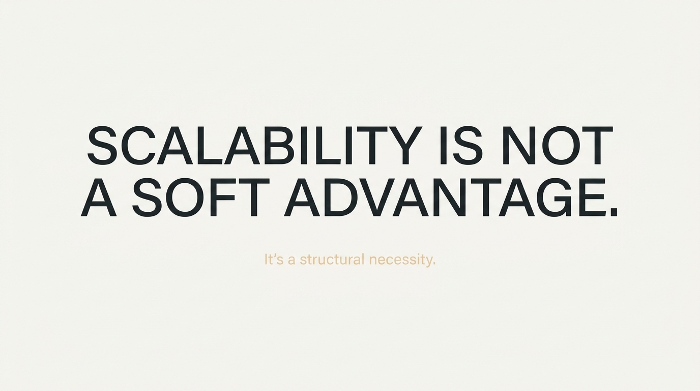 Scalability: Product growth isn't limited by hours.