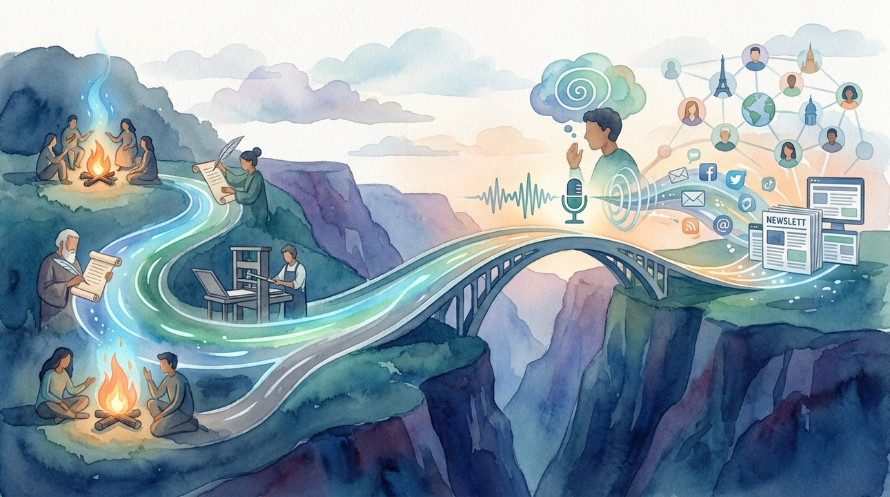 Technology bridges thoughts, making communication boundless.