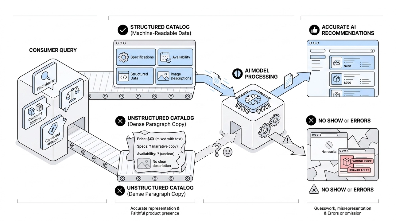 Structured data unlocks AI discovery and recommendations.