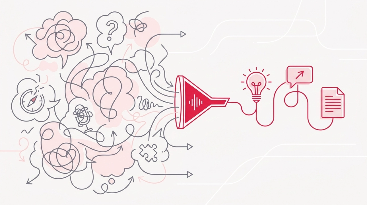 Messy thinking is okay; AI captures raw cognition.