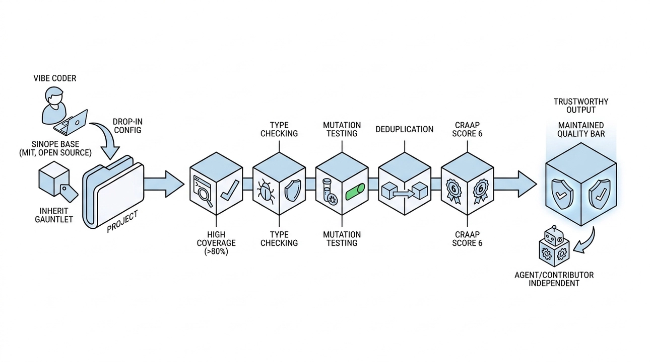 Sinope Base: Effortless, robust CI/CD for trustworthy code.