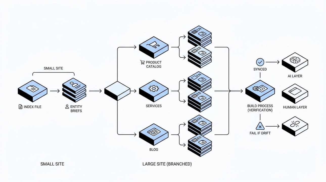 Branching AI files for larger, organized content.