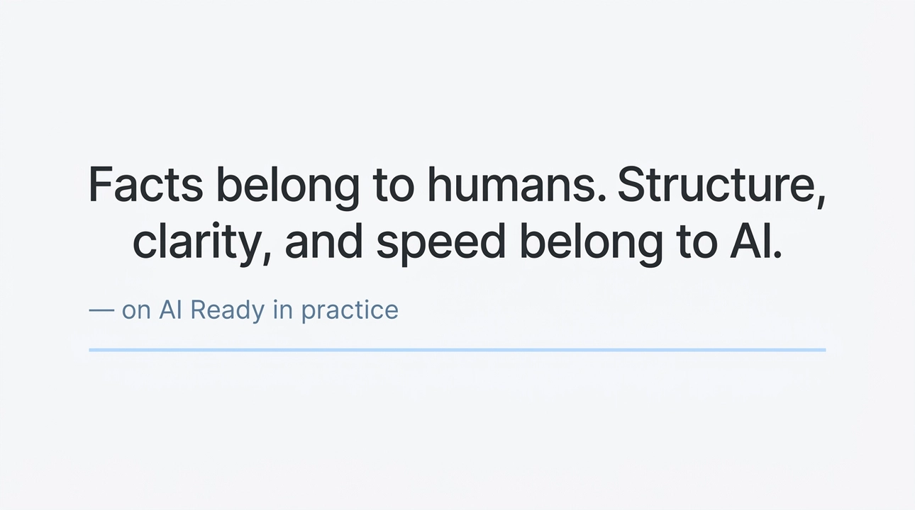 AI's role: Speed and clarity, human trust and facts.